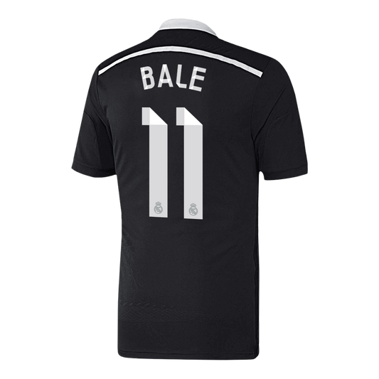 Retro BALE #11 Real Madrid Mens Third Away Soccer Jersey 2014/15 Black
