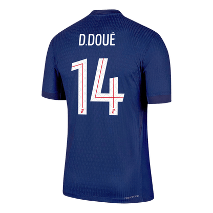 D.DOUÉ #14 PSG Mens Home Soccer Jersey 2025/26 Navy - Player Version