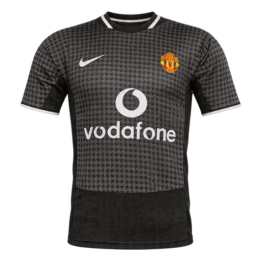 Retro Manchester United Mens Away Soccer Jersey 2003/05 Black