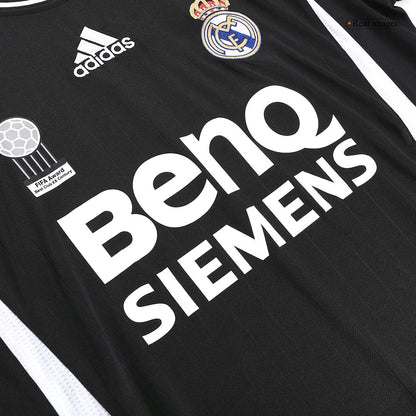 Retro RAUL #7 Real Madrid Mens Away Soccer Jersey 2006/07 Black