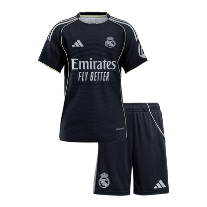 Real Madrid Kids Away Soccer Kit 2025/26 Navy [PREMIUM]