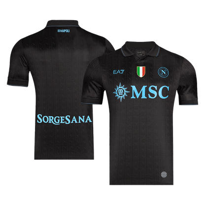 Napoli Mens Third Away Soccer Jersey 2025/26 Black