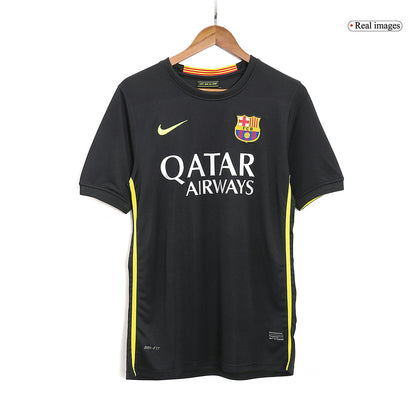 Retro Barcelona Mens Third Away Soccer Jersey 2013/14 Black