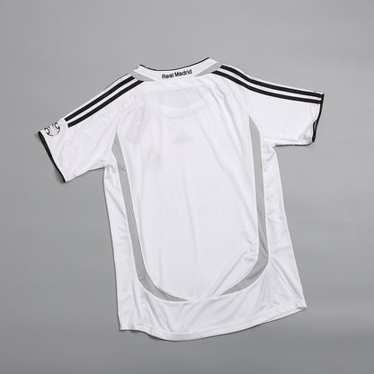 Retro BECKHAM #23 Real Madrid Mens Home Soccer Jersey 2006/07 White