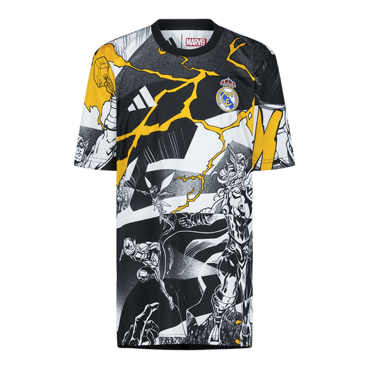 Real Madrid Mens Soccer Jersey 2025/26 Black&White