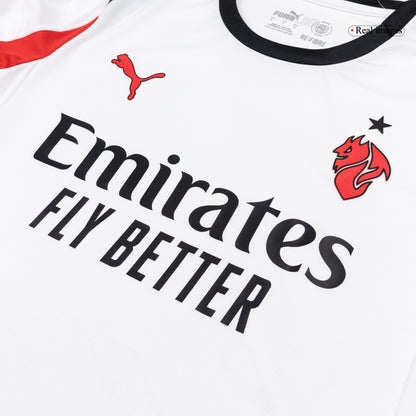 AC Milan Mens Away Long Sleeve Soccer Jersey 2025/26 White