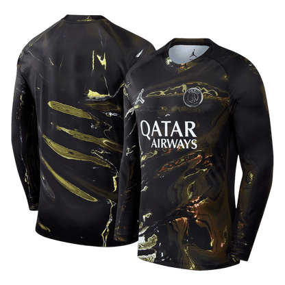 PSG Mens Long Sleeve Soccer Jersey 2025/26 Black