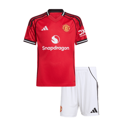 Manchester United Kids Home Soccer Kit 2025/26 Red