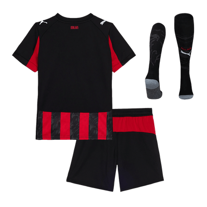 AC Milan Kids Home Soccer Full Set 2025/26 Red&Black