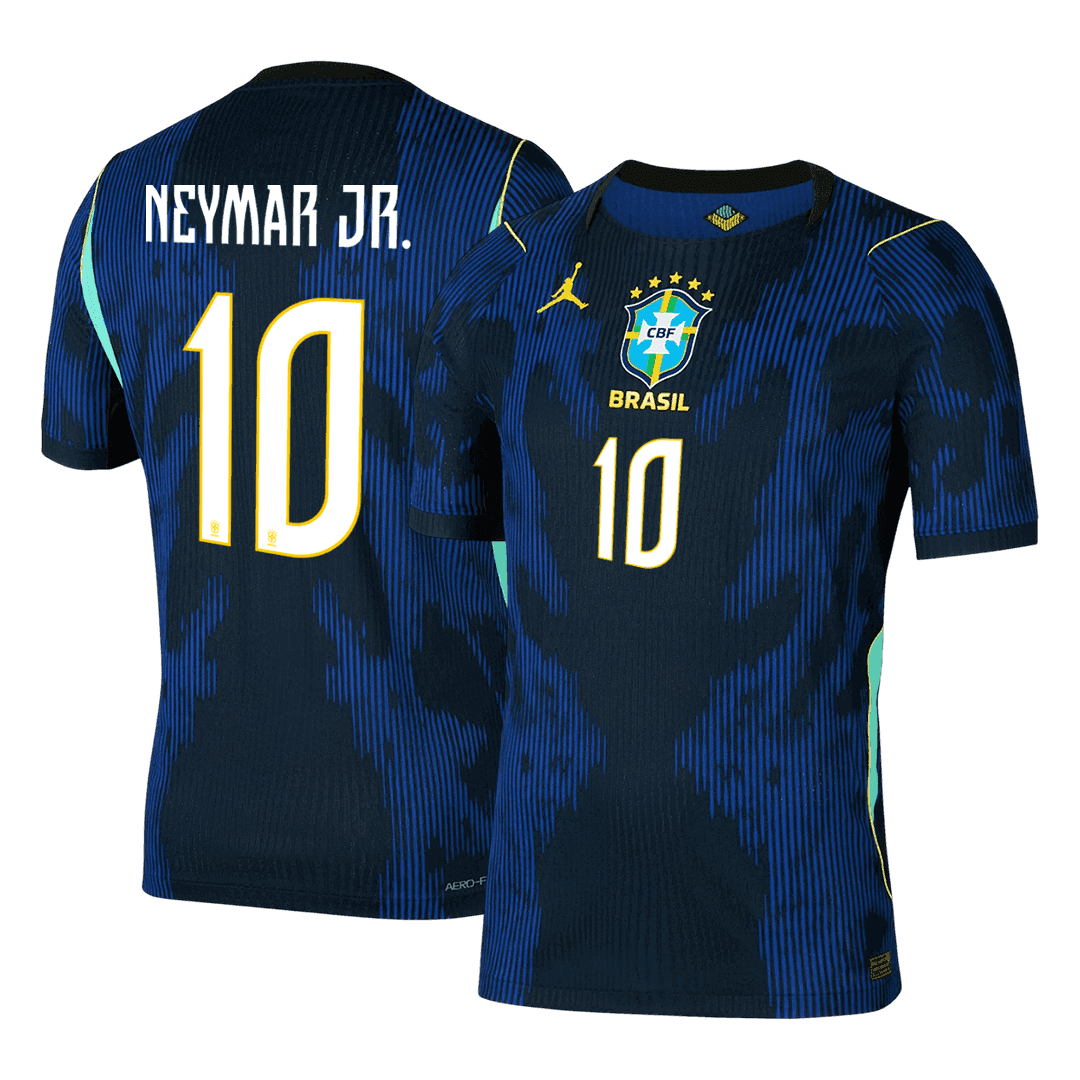NEYMAR JR. #10 Brazil Mens Away Soccer Jersey World Cup 2026 Navy - Player Version