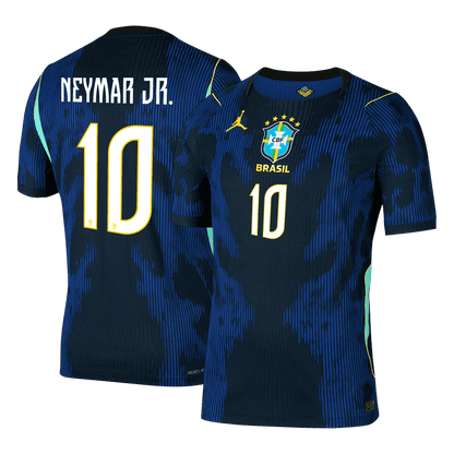 NEYMAR JR. #10 Brazil Mens Away Soccer Jersey World Cup 2026 Navy - Player Version