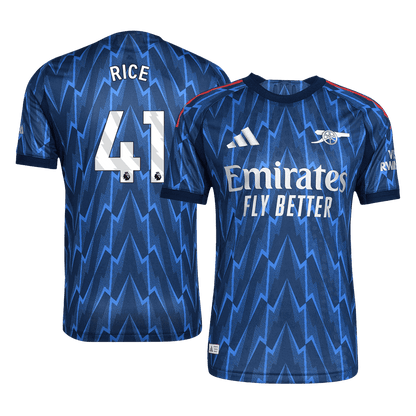 RICE #41 Arsenal Mens Away Soccer Jersey 2025/26 Blue - Player Version