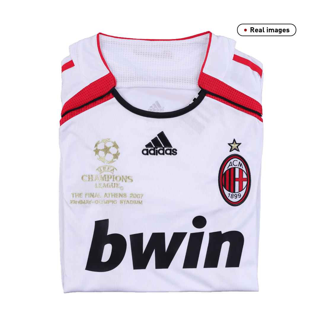 Retro RONALDO #99 AC Milan Mens Away Soccer Jersey UCL 2006/07 White