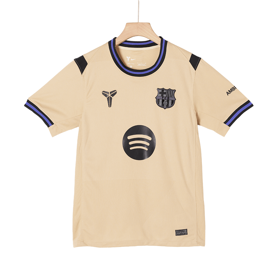 PEDRI #8 Barcelona Mens Away Soccer Jersey UCL 2025/26 Yellow
