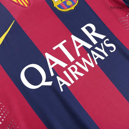Retro NEYMAR JR #11 Barcelona Mens Home Soccer Jersey 2014/15 Red&Blue