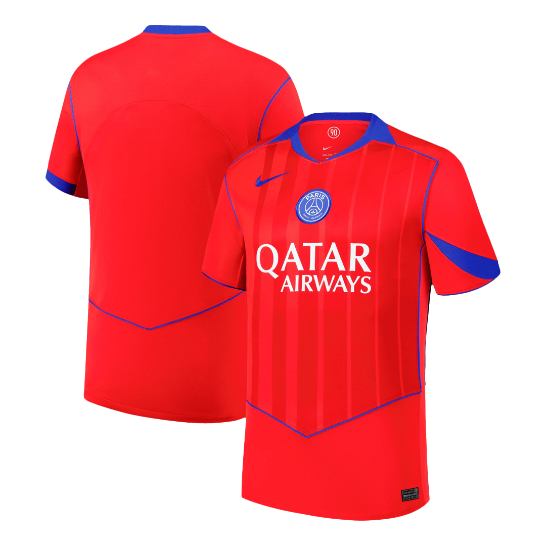 PSG Mens Third Away Soccer Kit 2025/26 Red