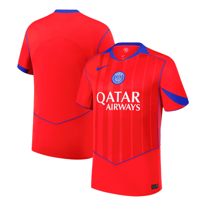 PSG Mens Third Away Soccer Kit 2025/26 Red