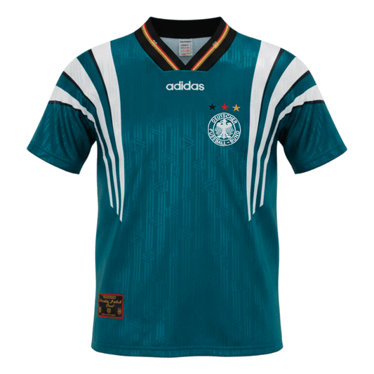 Retro Germany Mens Away Soccer Jersey 1996/97 Green