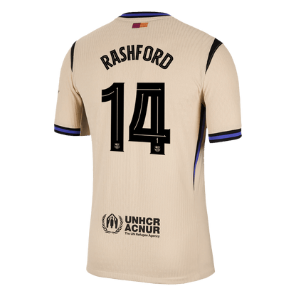 RASHFORD #14 Barcelona Mens Away Soccer Jersey UCL 2025/26 Yellow - Player Version