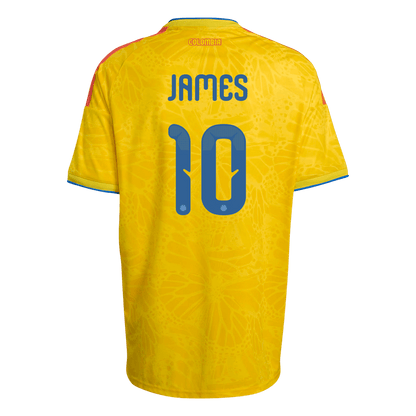 JAMES #10 Colombia Mens Home Soccer Jersey World Cup 2026 Yellow