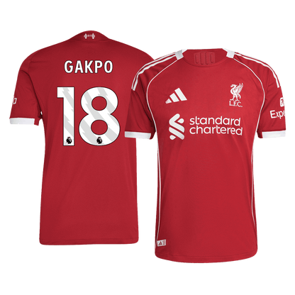 GAKPO #18 Liverpool Mens Home Soccer Jersey 2025/26 Red - Player Version