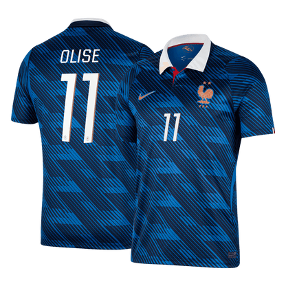 OLISE #11 France Mens Home Soccer Jersey World Cup 2026 Blue