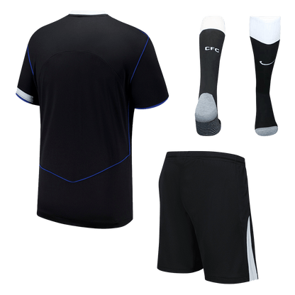 Chelsea Mens Third Away Soccer Full Set 2025/26 Black
