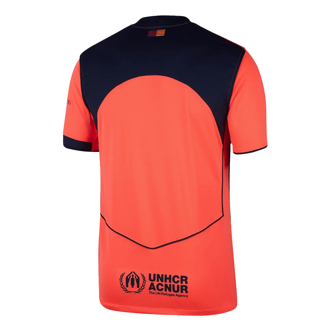 Barcelona Mens Third Away Soccer Kit 2025/26 Orange