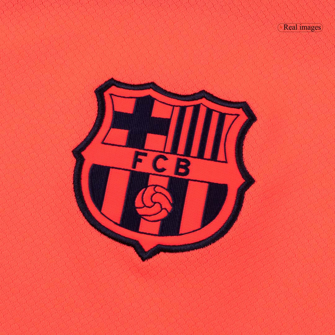 Barcelona Mens Third Away Soccer Kit 2025/26 Orange