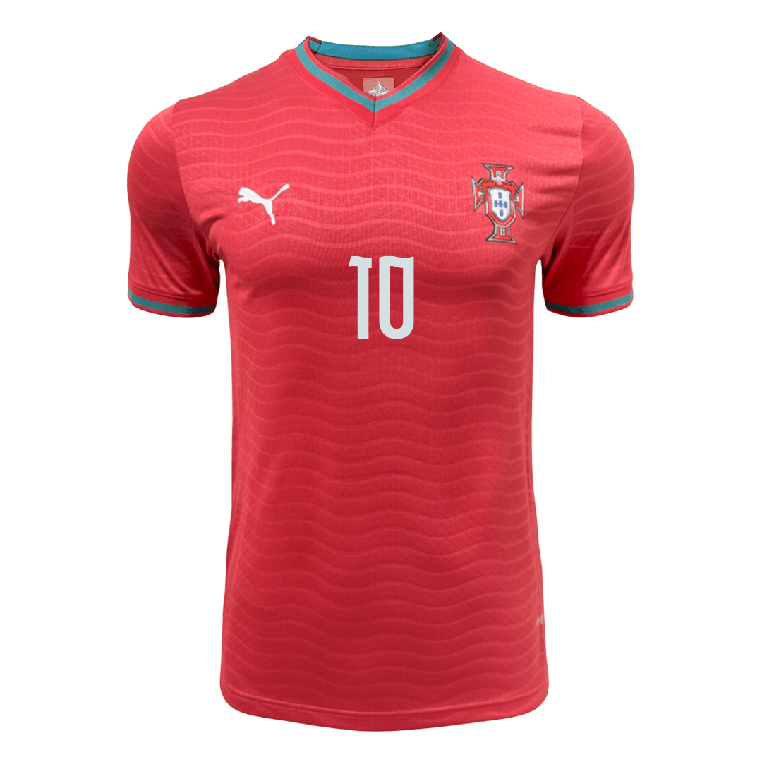 BERNARDO #10 Portugal Mens Home Soccer Jersey World Cup 2026 Red - Player Version