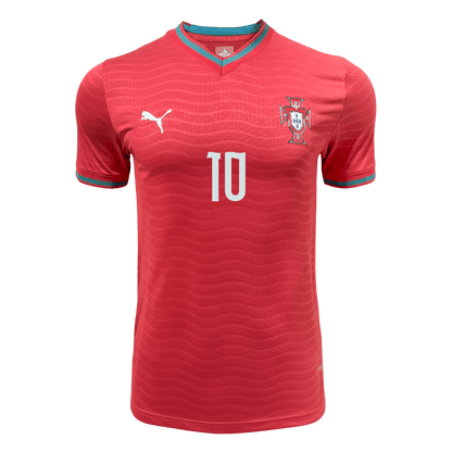 BERNARDO #10 Portugal Mens Home Soccer Jersey World Cup 2026 Red - Player Version