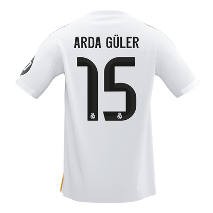 ARDA GÜLER #15 Real Madrid Mens Home Soccer Jersey 2025/26 White [PREMIUM]