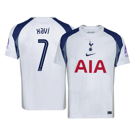XAVI #7 Tottenham Hotspur Mens Home Soccer Jersey UCL 2025/26 White