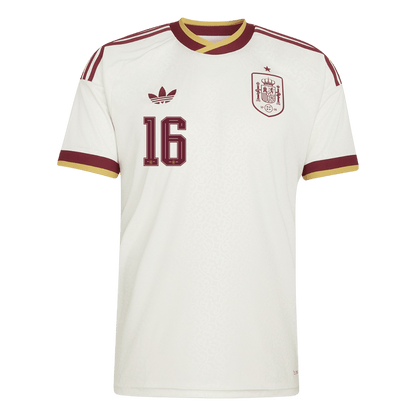 RODRIGO #16 Spain Mens Away Soccer Jersey World Cup 2026 White