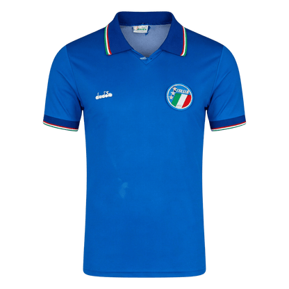 Retro Italy Mens Home Soccer Jersey 1990 Blue