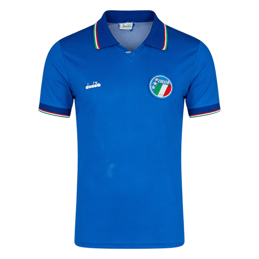 Retro Italy Mens Home Soccer Jersey 1990 Blue