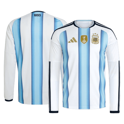 Argentina Mens Home Long Sleeve Soccer Jersey World Cup 2026 Blue&White