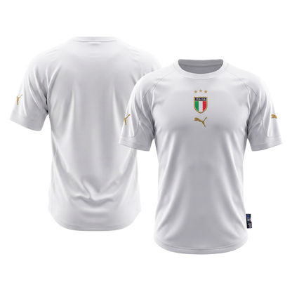 Retro Italy Mens Away Soccer Jersey 2004 White