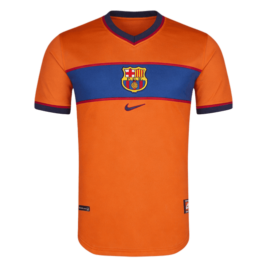 Retro Barcelona Mens Third Soccer Jersey 1998/99 Orange