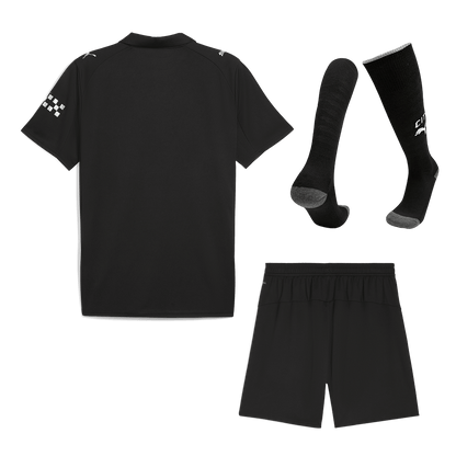 Manchester City Mens Away Soccer Full Set 2025/26 Black