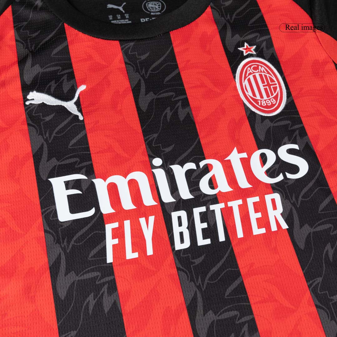 AC Milan Kids Home Soccer Full Set 2025/26 Red&Black