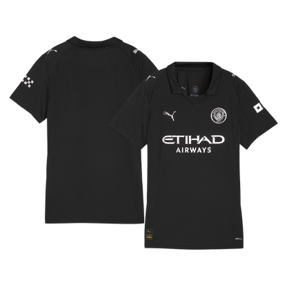 Manchester City Womens Away Soccer Jersey 2025/26 Black