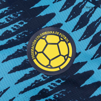 Colombia Mens Away Soccer Jersey World Cup 2026 Blue - Player Version
