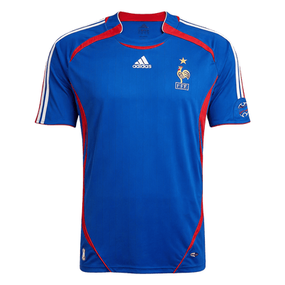 Retro France Mens Home Soccer Jersey World Cup 2006 Blue