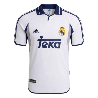 Retro Real Madrid Mens Home Soccer Jersey 2000/01 White