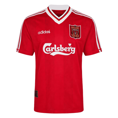 Retro Liverpool Mens Home Soccer Jersey 1995/96 Red