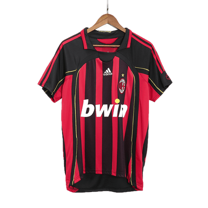 Retro AC Milan Mens Home Soccer Jersey 2006/07 Red&Black