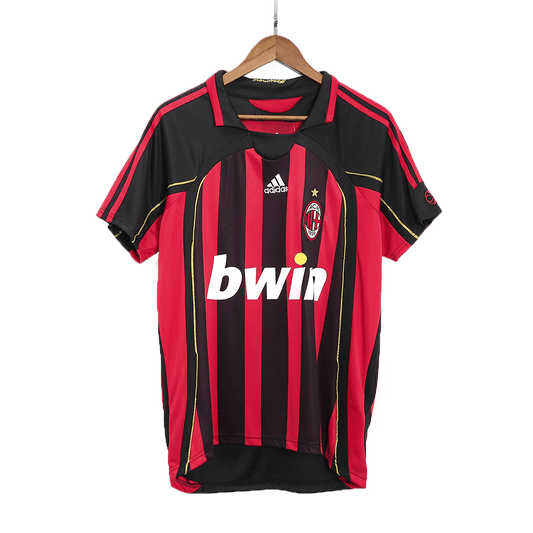 Retro AC Milan Mens Home Soccer Jersey 2006/07 Red&Black