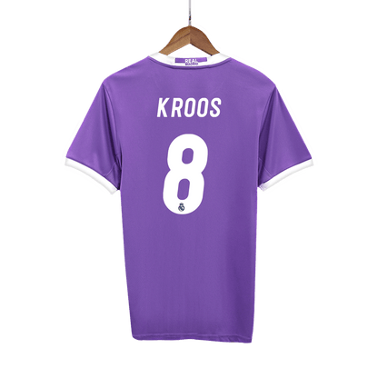 Retro KROOS #8 Real Madrid Mens Away Soccer Jersey 2016/17 Purple