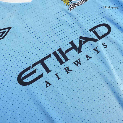 Retro Manchester City Mens Home Soccer Jersey 2011/12 Blue